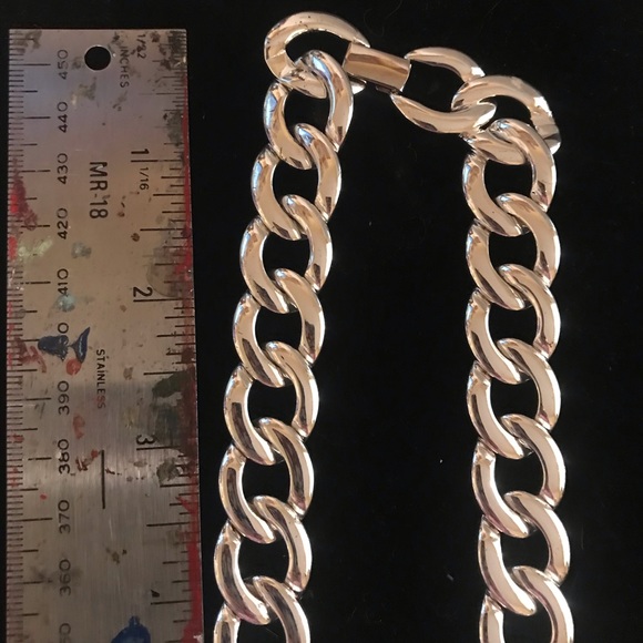 Gorgeous shiny silver Napier vintage chunky chain necklace - Picture 7 of 7